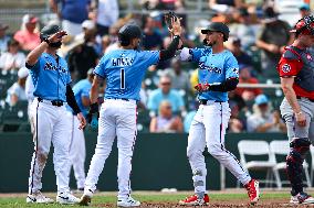 Spring Training Baseball - Nationals Vs. Marlins