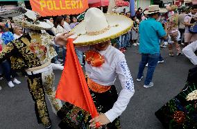 Festival Of Charros And Comparsas On The Occasion Of Holy Week In Mexico