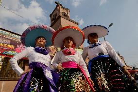 Festival Of Charros And Comparsas On The Occasion Of Holy Week In Mexico