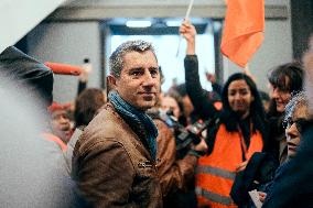 Protest by Sciences Po maintenance agents - Paris AJ