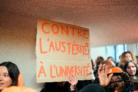 Protest by Sciences Po maintenance agents - Paris AJ