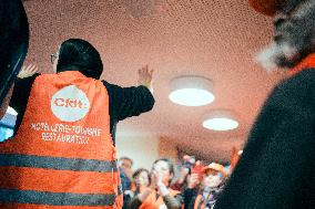 Protest by Sciences Po maintenance agents - Paris AJ