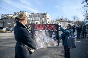 Ukrainians Attend A Rally Addressed To The US Government In Front Of The U.S. Embassy In Kyiv