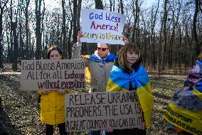 Ukrainians Attend A Rally Addressed To The US Government In Front Of The U.S. Embassy In Kyiv