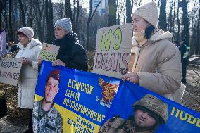 Ukrainians Attend A Rally Addressed To The US Government In Front Of The U.S. Embassy In Kyiv