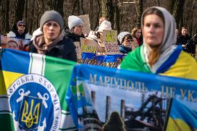 Ukrainians Attend A Rally Addressed To The US Government In Front Of The U.S. Embassy In Kyiv