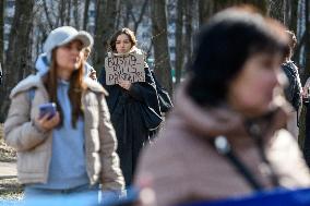Ukrainians Attend A Rally Addressed To The US Government In Front Of The U.S. Embassy In Kyiv