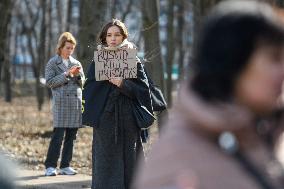 Ukrainians Attend A Rally Addressed To The US Government In Front Of The U.S. Embassy In Kyiv