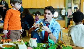 PM Trudeau Visits a Daycare - Ottawa
