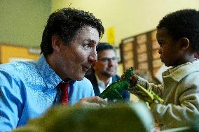 PM Trudeau Visits a Daycare - Ottawa