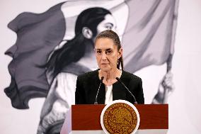 Mexico’s President, Claudia Sheinbaum Holds Briefing Conference