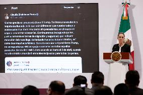 Mexico’s President, Claudia Sheinbaum Holds Briefing Conference