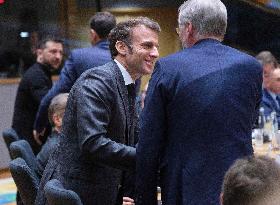 President Macron At European Defence And Ukraine Summit - Brussels