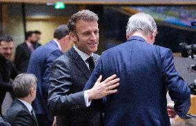 President Macron At European Defence And Ukraine Summit - Brussels