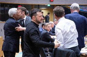 President Macron At European Defence And Ukraine Summit - Brussels