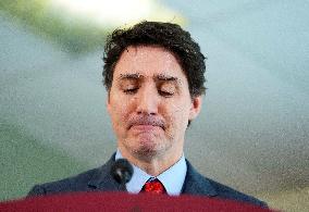 Justin Trudeau In Tears At A Press Conference - Ottawa