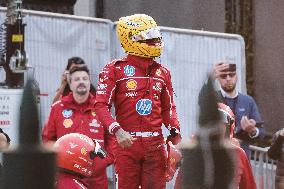 Leclerc and Hamilton at Scuderia Ferrari HP Drivers Presentation in Milan