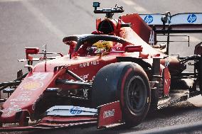 Leclerc and Hamilton at Scuderia Ferrari HP Drivers Presentation in Milan