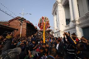 SUBASH_Holi Celebration Begins In Nepal With Erection Of Sacred Bamboo Pole- Chir