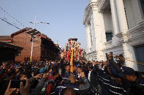 SUBASH_Holi Celebration Begins In Nepal With Erection Of Sacred Bamboo Pole- Chir