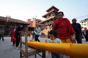 SUBASH_Holi Celebration Begins In Nepal With Erection Of Sacred Bamboo Pole- Chir