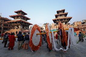 SUBASH_Holi Celebration Begins In Nepal With Erection Of Sacred Bamboo Pole- Chir