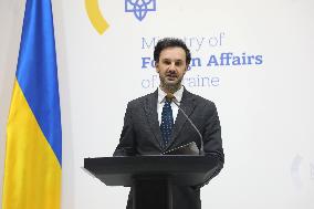 Briefing of Ukraines Foreign Ministry spokesperson Heorhii Tykhyi in Kyiv