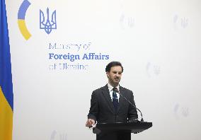 Briefing of Ukraines Foreign Ministry spokesperson Heorhii Tykhyi in Kyiv