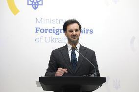 Briefing of Ukraines Foreign Ministry spokesperson Heorhii Tykhyi in Kyiv
