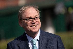 Kevin A. Hassett, Director, National Economic Council (NEC) speaks to the media