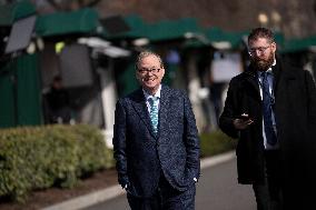 Kevin A. Hassett, Director, National Economic Council (NEC) speaks to the media