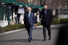 Kevin A. Hassett, Director, National Economic Council (NEC) speaks to the media
