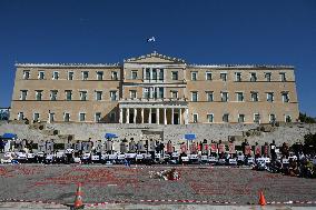 Students Rally In Central Athens Demanding Justice For The Victims Of The Tempi Train Collision