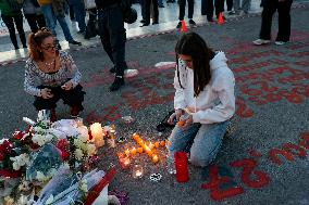 Train Crash Protest Outside Greek Parliament