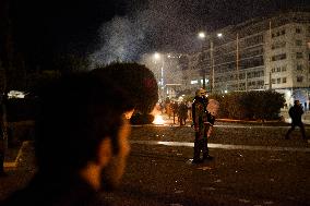 Train Crash Protest Outside Greek Parliament