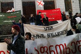 Day 100 Of Protest, Tbilisi, Georgia.