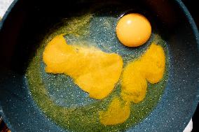 Frying Eggs In A Pan