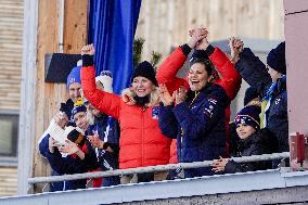 SWEDEN ROYALS AT NORDIC SKI WORLD CHAMPIONSHIPS MEN'S 50 KMS