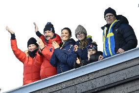 SWEDEN ROYALS AT NORDIC SKI WORLD CHAMPIONSHIPS MEN'S 50 KMS