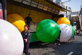 Truckers And Construction Workers Rally In Seoul For Labor Rights And Presidential Impeachment