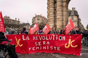 International Women's Day In Bordeaux, Saturday, March 8, 2025.