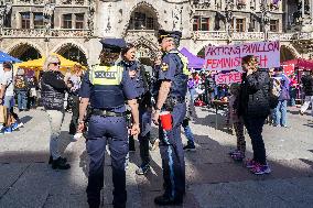 Police Presence At The International Women's Day 2025 In Munich