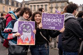 International Women's Day In Bordeaux, Saturday, March 8, 2025.