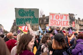 International Women's Day In Bordeaux, Saturday, March 8, 2025.