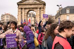 International Women's Day In Bordeaux, Saturday, March 8, 2025.