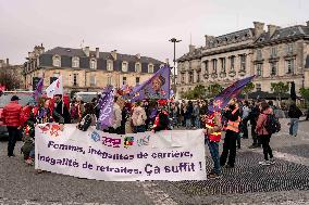 International Women's Day In Bordeaux, Saturday, March 8, 2025.