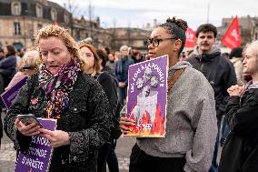 International Women's Day In Bordeaux, Saturday, March 8, 2025.