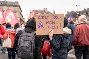 International Women's Day In Bordeaux, Saturday, March 8, 2025.