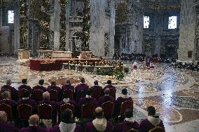 Cardinal Pietro Parolin Celebrates Mass Fot Pro Life Association - Vatican City