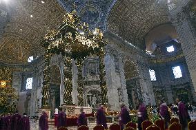 Cardinal Pietro Parolin Celebrates Mass Fot Pro Life Association - Vatican City